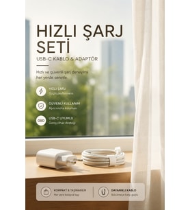35W Type-C Hızlı Şarj Adaptörü ve Kablo Seti