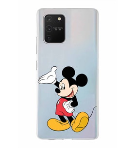 Samsung Galaxy S10 Lite  Kapak Mickey Mouse Tasarımlı Şeffaf Silikon Kılıf