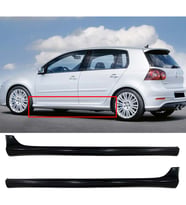 Vw Golf 5 GTI Yan Marşpiyel Seti Plastik 2 Adet Mat Siyah 2003 2004 2005 2006 2007 2008 2009 karlık+ek+bodykit