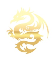Ejderha Sticker 17x17 Cm Gold