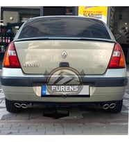 Renault Clio 2 Symbol 1998-2008 Sedan Uyumlu Bagaj Üstü Yarasa Spoiler Çıtası Piano Black Parlak Siyah