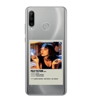 Huawei P30 Lite Uyumlu Pulp Fiction Minimalist Poster Desenli Şeffaf Telefon Kılıfı