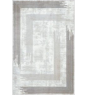 Eliana Home Baskılı, Yıkanabilir Kaymaz Taban Salon Halısı LNA0752 100x150 cm (Gri)