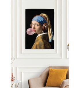 Johannes Vermeer - İnci Küpeli Kız Pop-Art Poster Modeli