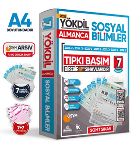 2026 YÖKDİL Almanca SOSYAL BİLİMLER ÖSYM Çıkmış Soru Tıpkı Basım 7li Deneme Paketi Türkiye Geneli
