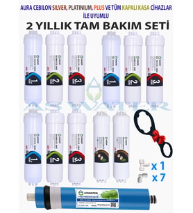 İhlas Aura Cebilon -Plus-Silver-Platinum -Uyumlu 2 YILLIK Bakım Seti Filtre Seti