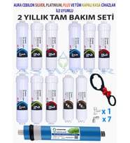 İhlas Aura Cebilon -Plus-Silver-Platinum -Uyumlu 2 YILLIK Bakım Seti Filtre Seti