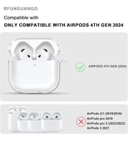 Soft Yumuşak Şeffaf Esnek Silikon Airpods ile uyumlu Kulaklık Kılıfı ve Karabina Anahtarlık (Şeffaf, Airpods 4)