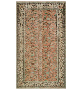 Yün Vintage El Dokuma Halı 147x258 cm 9883