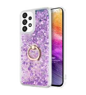 Microsonic Samsung Galaxy A73 5G Kılıf Glitter Liquid Holder Mor