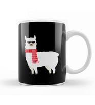 Cute & Adorable Llama With Cool Sunglasses Kupa Bardak Porselen