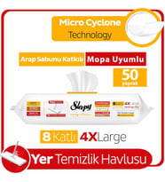 Easy Clean Arap Sabunu Katkılı Mopa Uyumlu Yer Temizlik Havlusu&Mendili 50 Yaprak