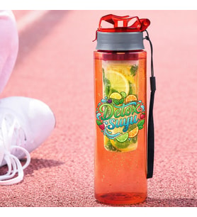 BK Gift Detoks Tasarımlı Süzgeç Hazneli Suluk 800 ml -4, BPA İçermeyen Detoks Matara