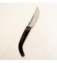 Tapan Av & Çoban Bıçağı Teke Boynuzu Kara Çelik 23,5 cm C10,5 - S13 cm Siyah Dövme Çelik El Yapımı