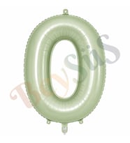 0 Rakam Folyo Balon Yeşil Rengi (76 cm)
