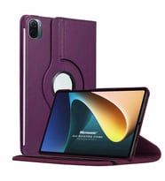 Microsonic Xiaomi Mi Pad 5 Kılıf 360 Dönerli Stand Deri Mor