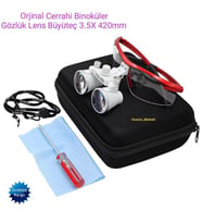 Orjinal Cerrahi Binoküler Loupes Gözlük - 3.5X Büyütme Cerrahi Büyüteç(Taşıma Çantası Hediye)