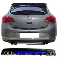 Opel Astra J HB Mavi Difüzör Çiftli Yuvarlak Egzoz Görünümlü D Tip Difizör