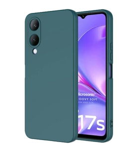 Microsonic Vivo Y17s Kılıf Groovy Soft Koyu Yeşil (Koyu Yeşil)