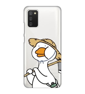 Samsung Galaxy A02S Uyumlu Ördek Desenli Şeffaf Telefon Kılıfı