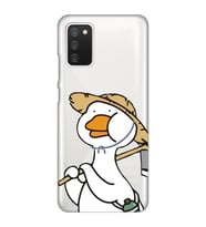 Samsung Galaxy A02S Uyumlu Ördek Desenli Şeffaf Telefon Kılıfı
