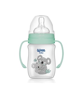 Wee Baby Safari Kulplu PP Biberon 150 ml 0-6 ay  (no:2 geniş ağızlı biberon emzi
