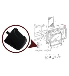 VW TRANSPORTER T4 için SÜRGÜLÜ KAPI CAM AÇMA MANDALI 7D0847733A