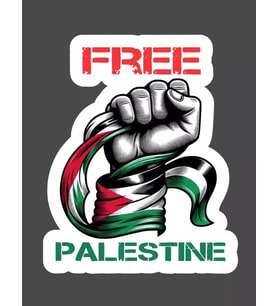 Free Palestine Araba oto Sticker 19 Cm
