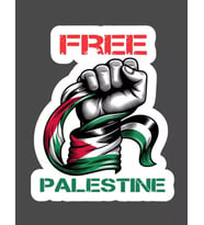 Free Palestine Araba oto Sticker 19 Cm