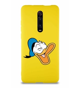 Xiaomi Redmi K20 Soft Premier Kapak Donald Duck-E Tasarımlı Silikon Kılıf - Sarı (Şeffaf)
