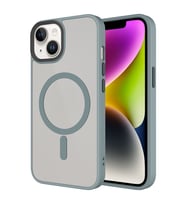 Apple iPhone 15 Uyumlu Kılıf Mat Arka Yüzey Wireless Şarj Özellikli Zore Flet M-safe Kapak (Koyu Gri)