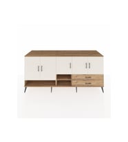 Kronos Konsol 6 Raflı 2 Çekmeceli 5 Kapaklı 220x59x99 Çam-Aytaşı/Çam