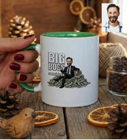 Kişiye Özel Karikatürlü Erkek Patron Kupa Bardak Doğum Günü Hediyesi