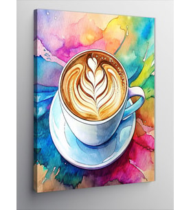 Kanvas Tablo Kahve Cafe Art