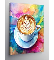 Kanvas Tablo Kahve Cafe Art
