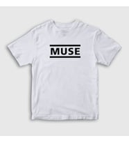 Presmono Unisex Çocuk Beyaz Logo Muse T-Shirt 69980tt (Beyaz)