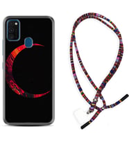 Samsung M21 M22 M23 M30 M31S M32 Kılıf Boyun Asklı Rasta Silikon Red Moons 1747