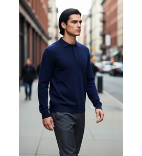 Erkek Regular Fit Düz Polo Yaka Triko Kazak İle Kışa Özel Şık Ve Konforlu Günler Kaliteli