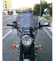 MOTOCAM Trıumph Scrambler 900 Ön Cam 2005-2025 Model 45cm Füme Renkli 4mm