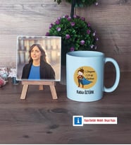 Öğretmenler Günü Hediyesi Fotoğraflı Dekoratif Taş, Kupa Bardak Beyaz Hediye (Model 1)