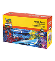 Nova Color Akrilik Boya 24 Renk x 17 ml Şişe 