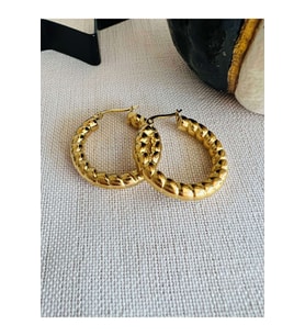 GOLD RENK BURGU ÇELİK KÜPE ACR8862