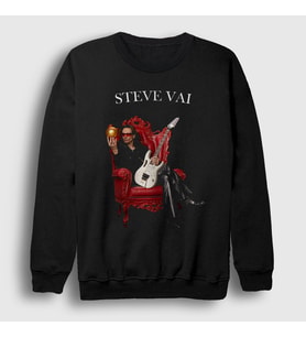 Presmono Unisex Siyah Virtuoso Gitarist Steve Vai Sweatshirt 551981tt