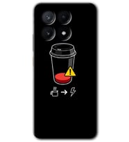 Poco x6 Pro Kılıf HD Desen Baskılı Kılıf - Coffee Battery