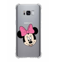 Samsung Galaxy S8  Köşe Korumalı Antişok Kapak Minnie Mouse Tasarımlı Şeffaf  Kılıf