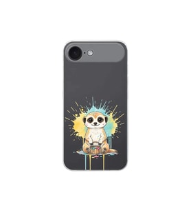 iPhone 17 Air ile Uyumlu Splash Mirket Tasarımlı Şeffaf Silikon Kılıf