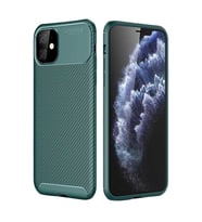 Apple iPhone 11 Kılıf Esnek Soft Karbon Tasarım Legion Serisi (Yeşil)