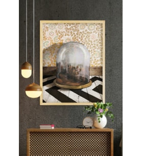 Ahşap Çerçeveli Poster Çerçeve Tekli Tablo Modern Çerçeve Dekorasyon Ev Dekoru (Natural)