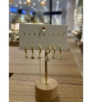 Yakemiyou Taşlı Yıldızlar Altılı Küpe