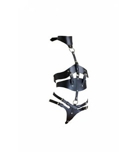 Mulvxbrf Brf02 Siyah Harness Takım Ayarlanabilir Tokalı Deri Vücut Korse - Brf1321 (Mulvix)